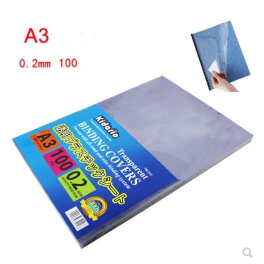Others *PVC Cover A3 / Rigid Sheet A3 / Transparent Cover A3 / Binding Cover A3 / Plastic Cover A3 (420 x 298mm)