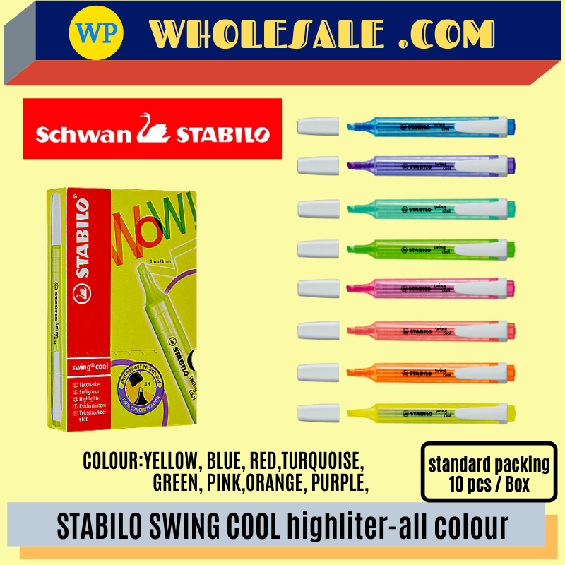 STABILO SWING COOL HIGHLIGHTER -ALL COLOUR / Stabilo / Highlighter / Highlighter / Swing Cool Highlighter / STABILO SWING COOL HIGHLIGHTER