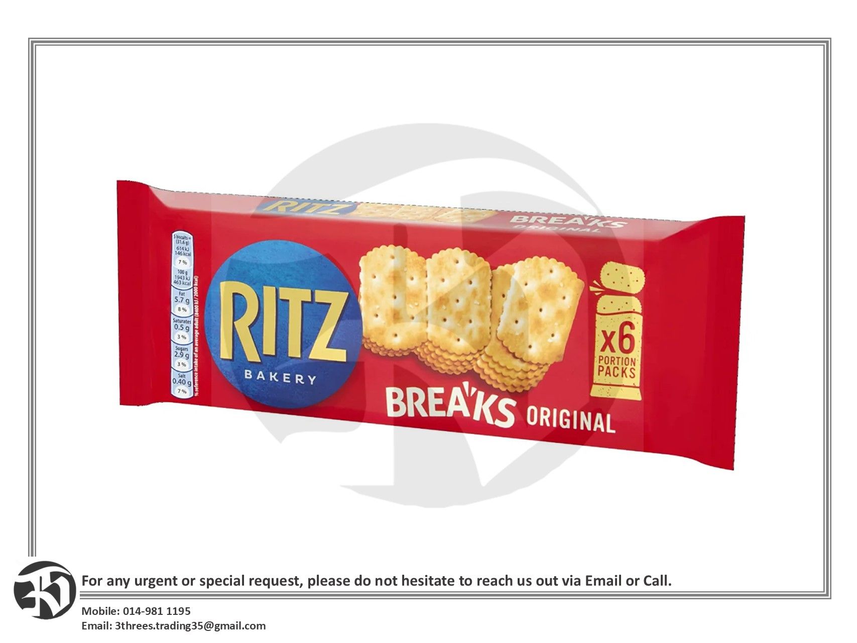 Ritz Breaks Original Crackers 190g (6 Packs)