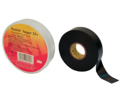 3M 33 Scotch Vinyl Electrical Tape (19mm X 20m) PVC Black 80611207012 [2036363]