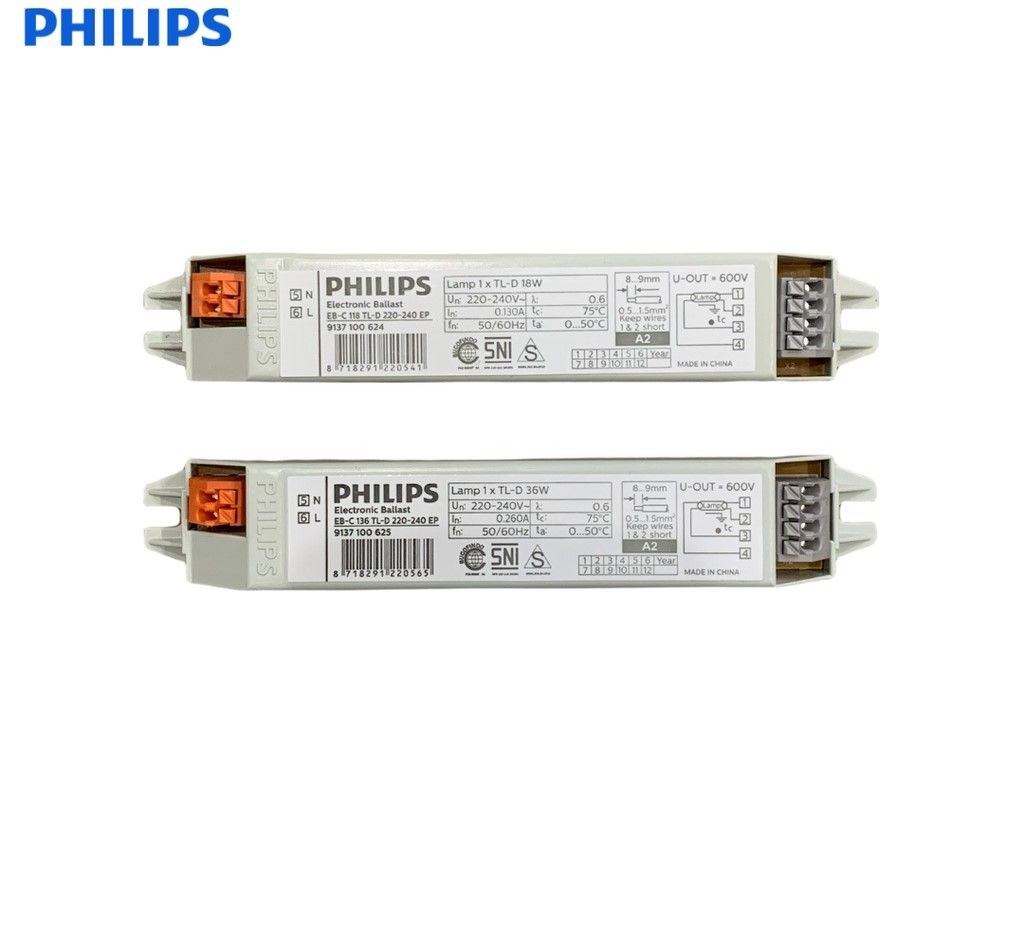 PHILIPS Electronic Ballast for TLD Fluorescent Lamps ( EB-Ci 1-2 36W / 1-4 18W)