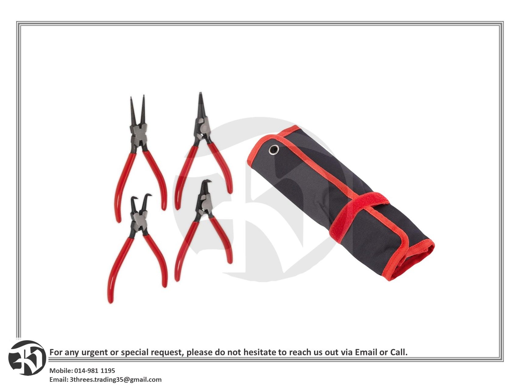 Pack of 4-Circlip Plier Set
