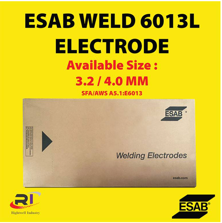 RIGHTWELL ESAB WELD 6013L MILD STEEL WELDING ELECTRODE (E6013)