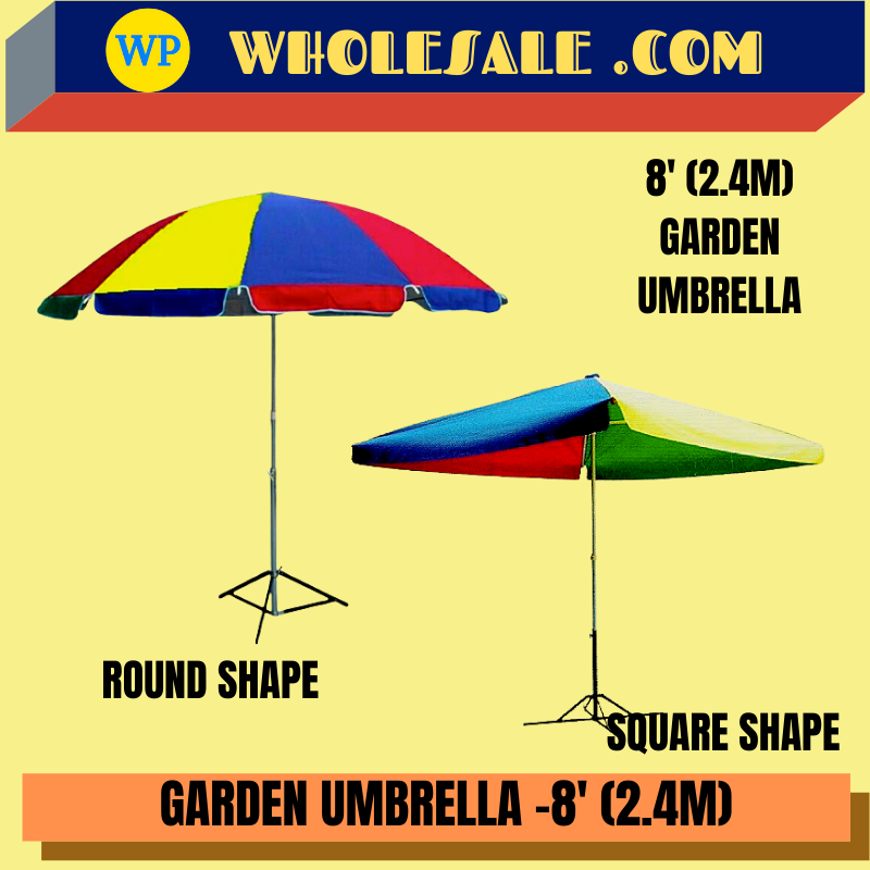 UMBRELLA / GARDEN UMBRELLA / LARGE / 8 ' / 8 FEETS / 2.4M / OUTDOOR UMBRELLA
