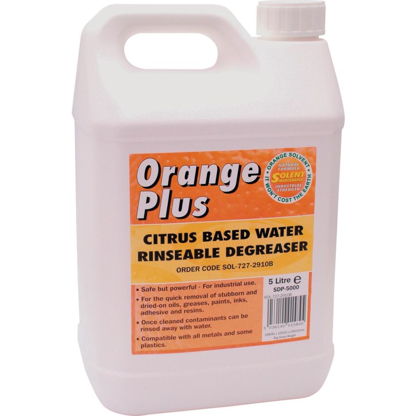 - *Solent Lubricants Orange Plus Degreaser, 5 Litre