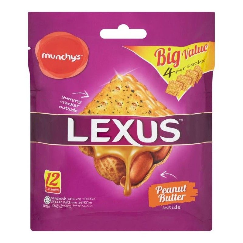 Munchy's Biscuit Lexus Peanut Butter Sandwich 418G / Pack