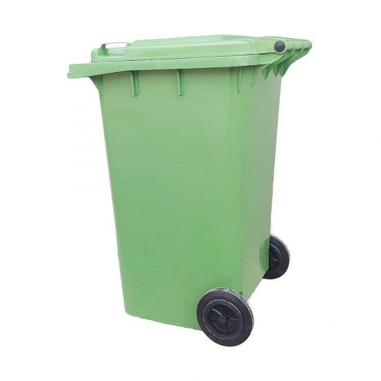 240L Green Mobile Garbage Bin