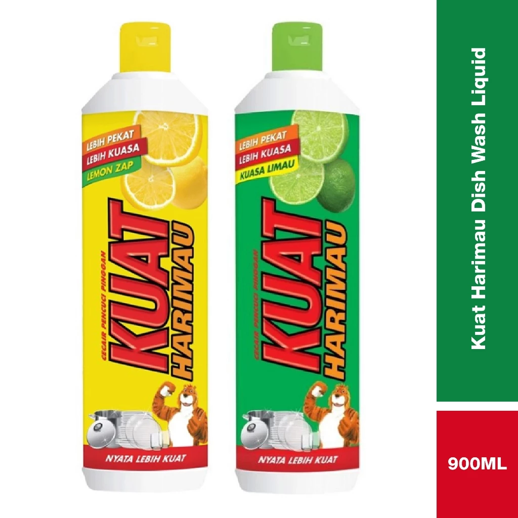 Kuat Harimau Dishwashing Lemon / Liquid Lime 900ml