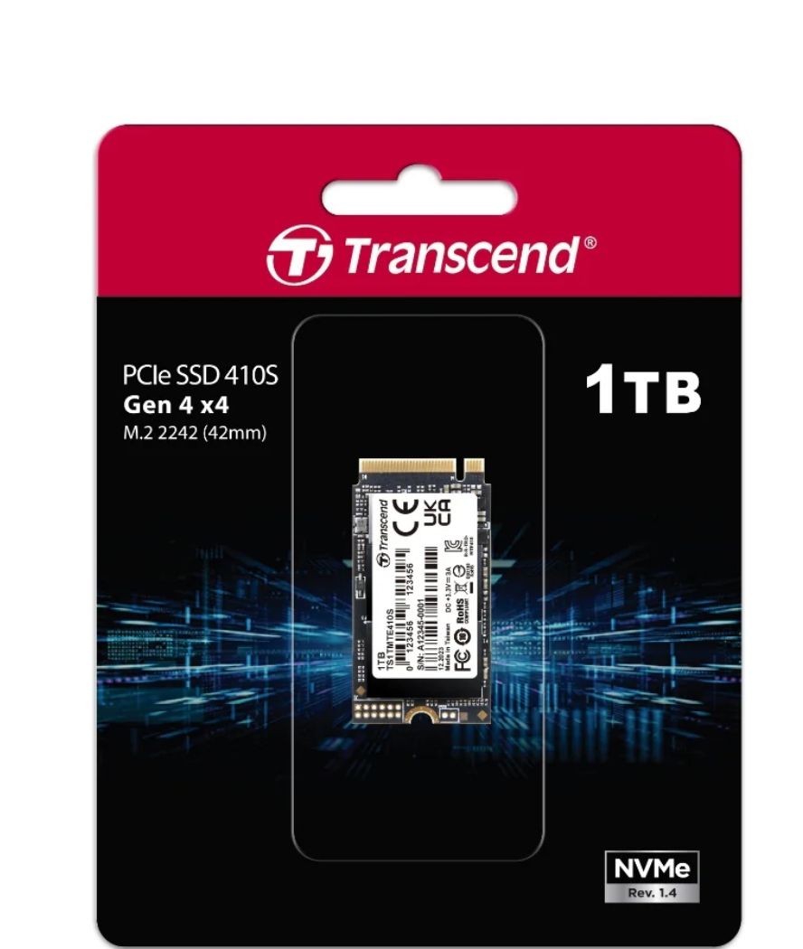 Transcend MTE410S M.2 PCIe SSD 2242 PCIe NVMe Gen4x4 3D NAND Single Sided ( 256GB / 512GB / 1TB ) - Upgrade for Laptop