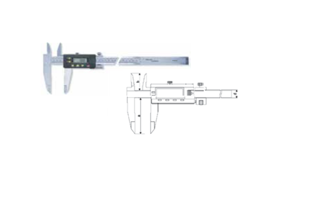 Temo 0-600mm Knife-Edge Digital Caliper