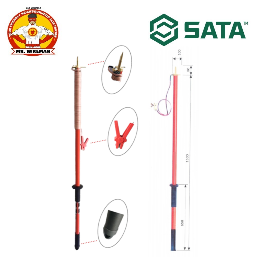 CATU CM-50 Medium Voltage Static Ground Discharge Stick - 33kv
