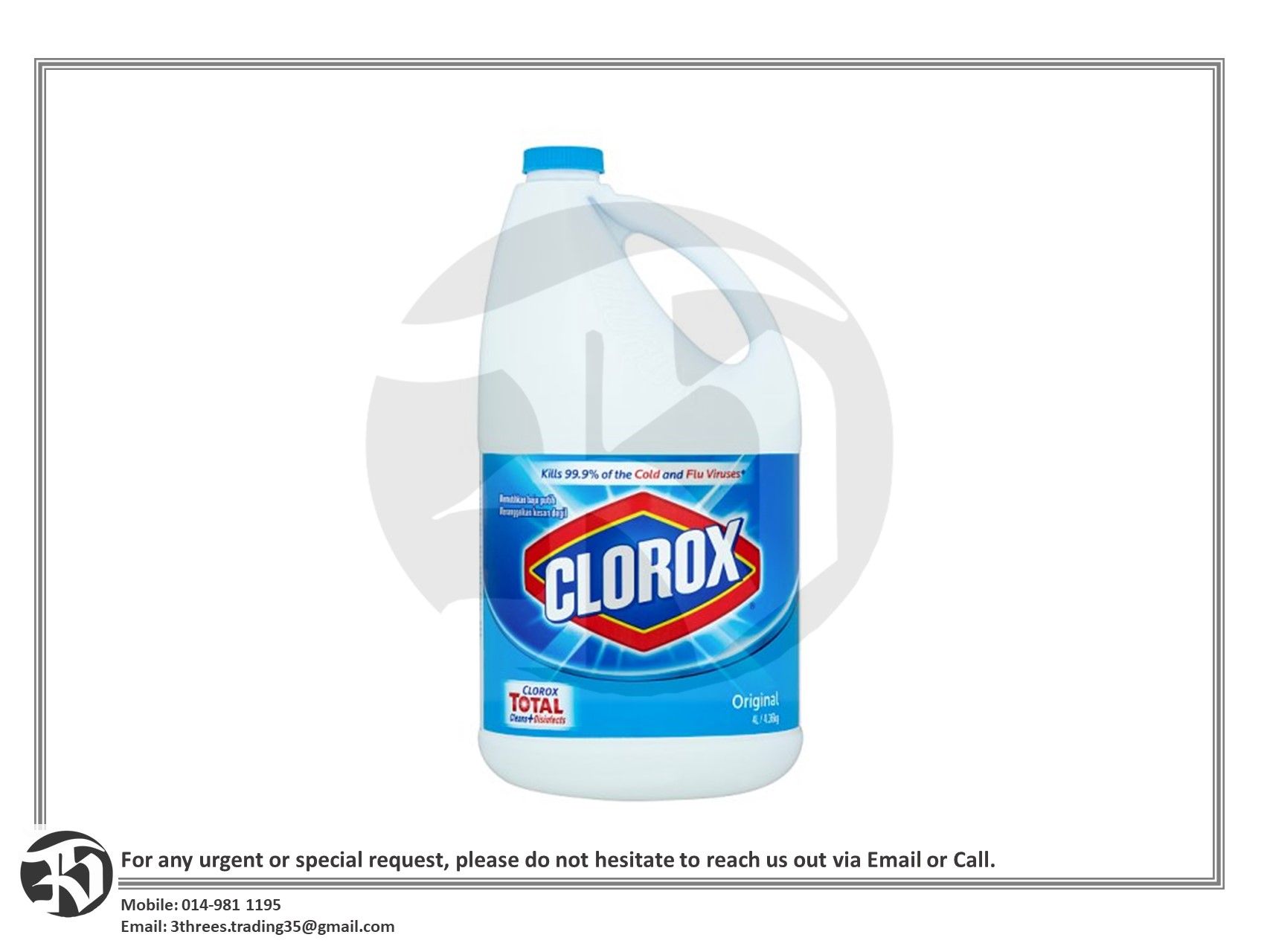 Clorox Bleach Original 4L