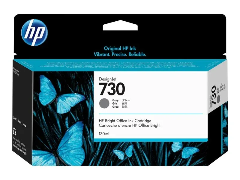 Genuine Malaysia HP Warranty - HP 730 Gray DesignJet 130ml Ink Cartridge