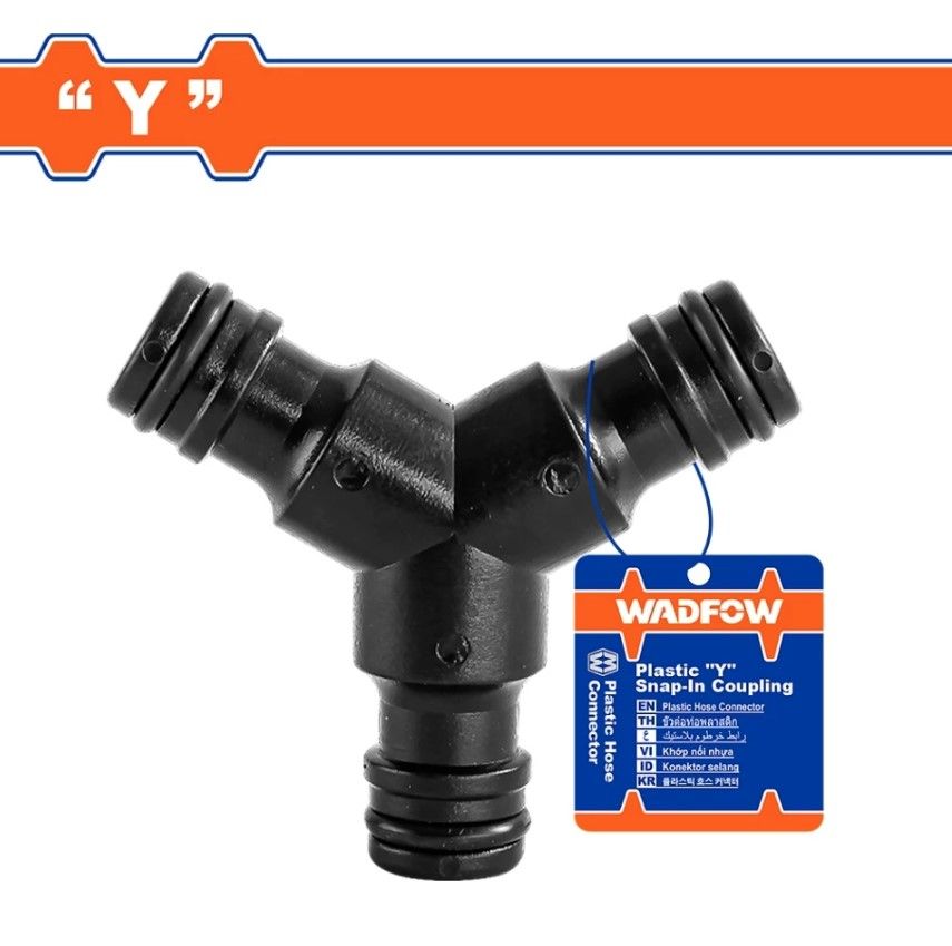 WADFOW PLASTIC HOSE CONNECTOR "Y" SNAP WQC7E34