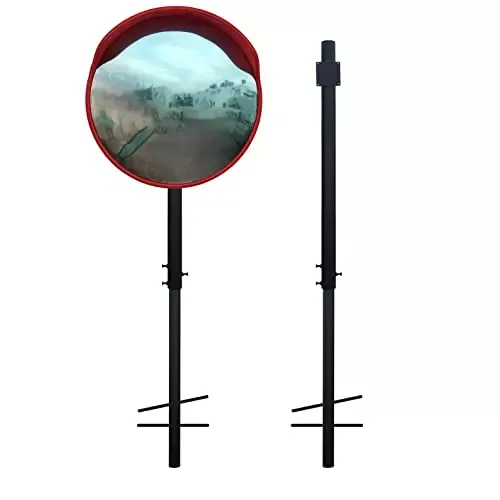 Convex Mirror (size 32inch) With Stand Pole (3meter)