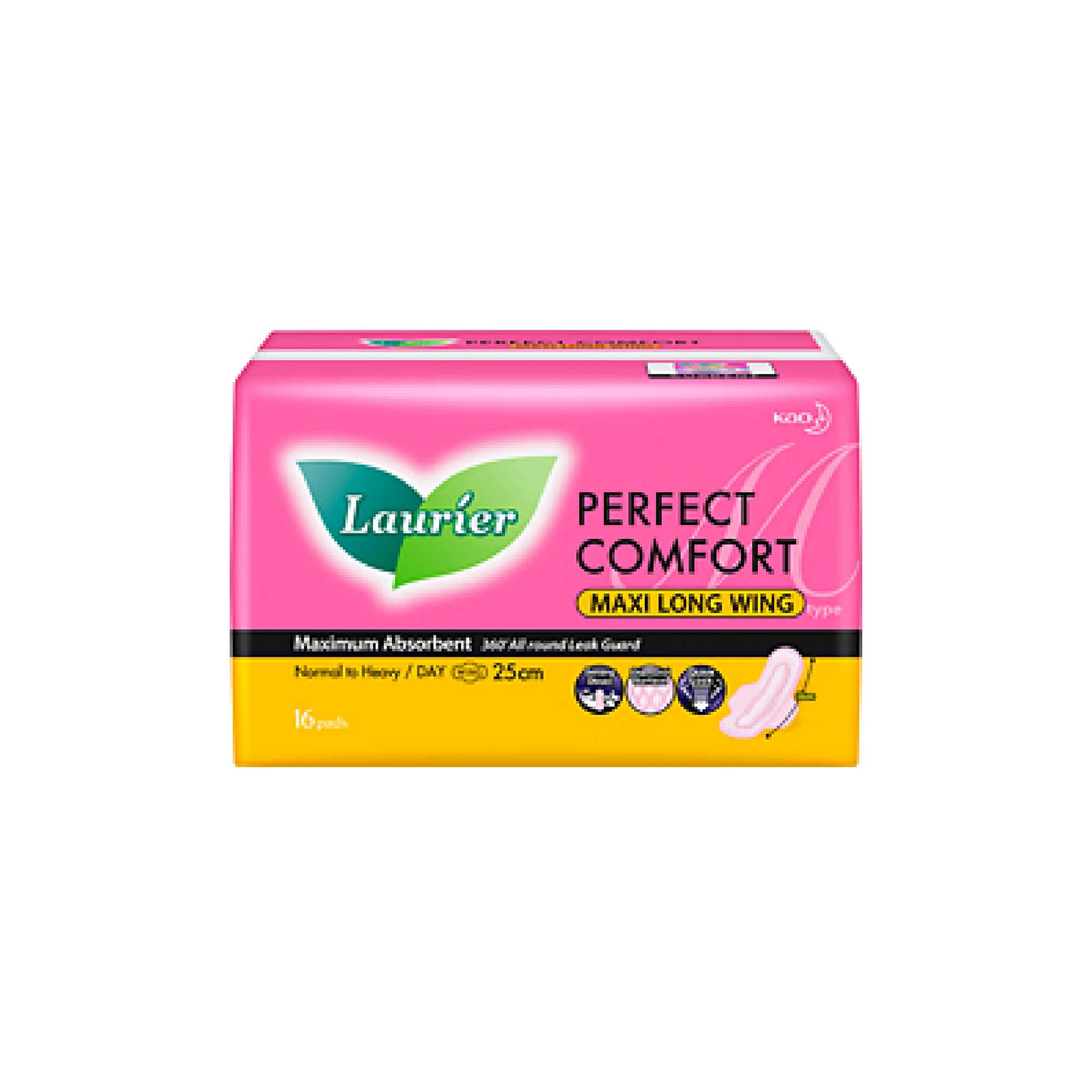 Loose 1 Pack x 16pcs Laurier Perfect Comfort Maxi Long Wing 25cm