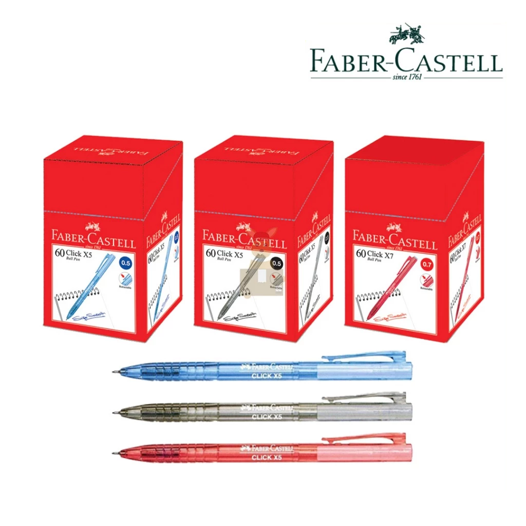 Faber-Castell Ball Pen Click X5/X7 (60Pcs/Box)