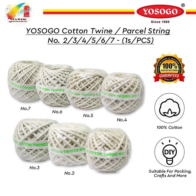 YOSOGO COTTON TWINES NO.3 6PCS/PAC