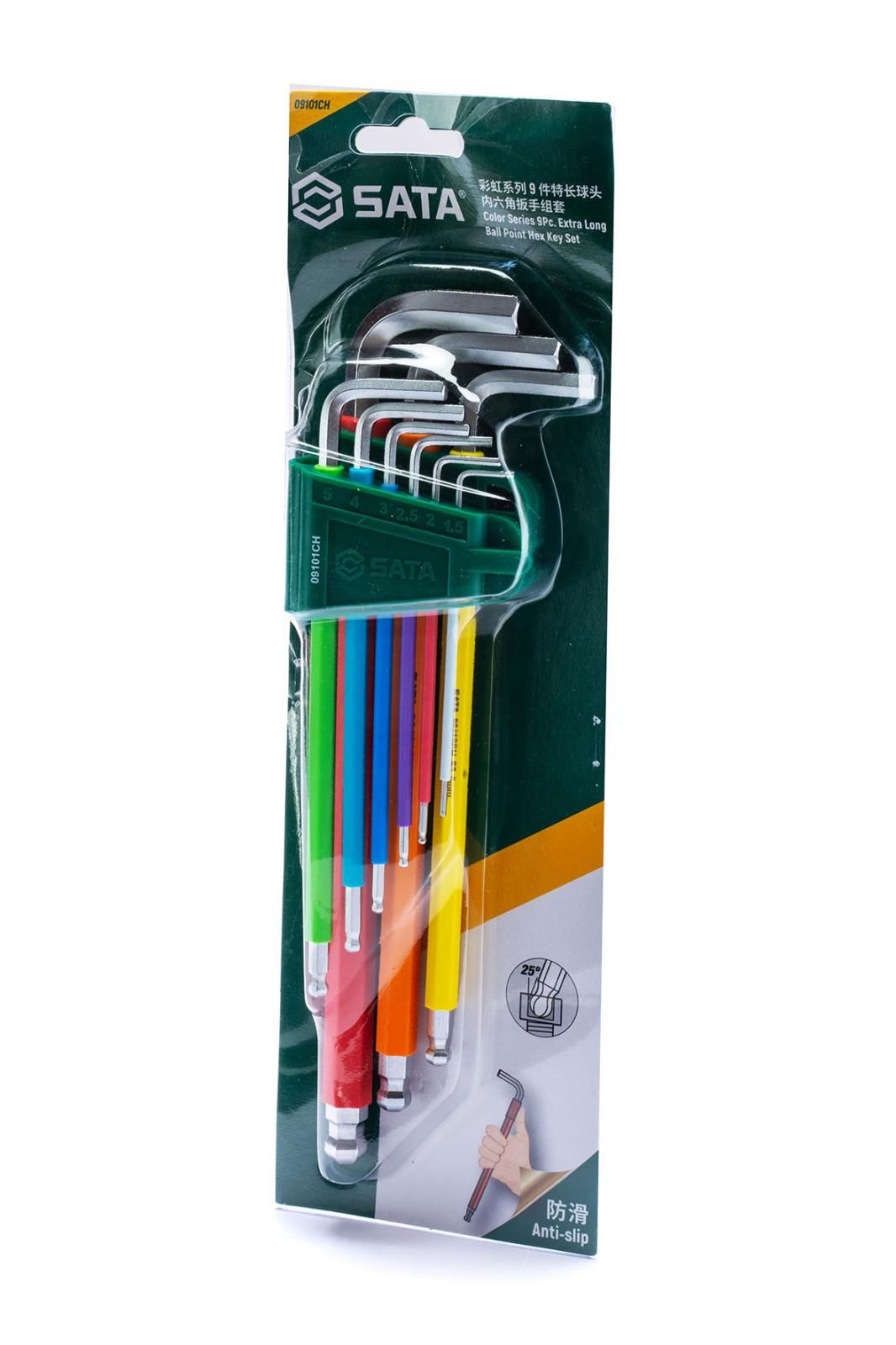 Sata COLOR SERIES 9PC EXTRA LONG BALL POINT HEX KEY SET