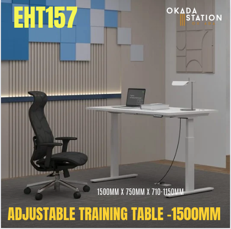 VS ADJUSTABLE TRAINING TABLE / 1500MM X 750MM X 710-1150MM / ENT 157 / 5 FEET / STUDY TABLE / OFFICE TABLE / MEJA TURUN NAIK / ADJUSTABLE TABLE