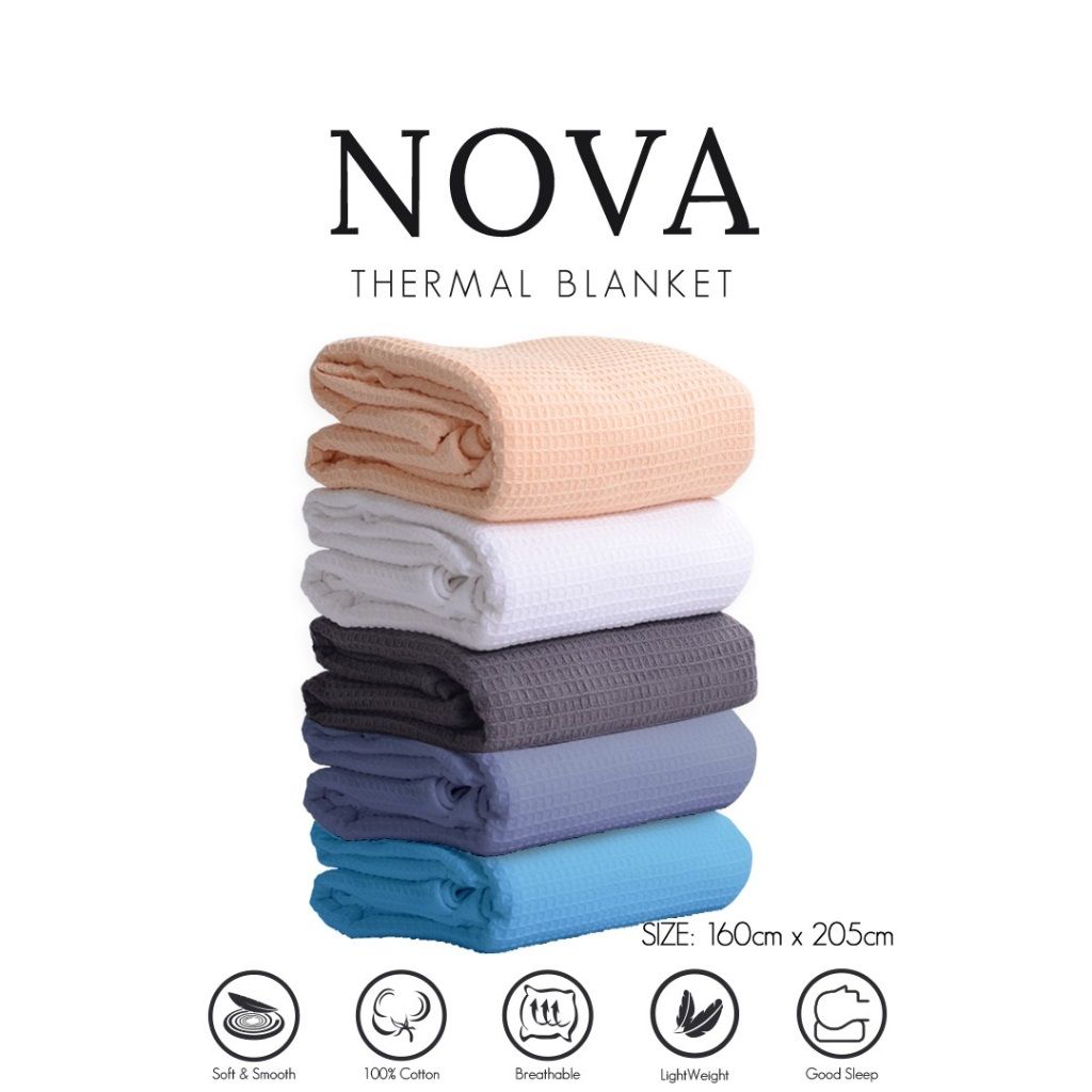 Nova Hospital Thermal Blanket 100% Cotton High Quality (160cm x 205cm)