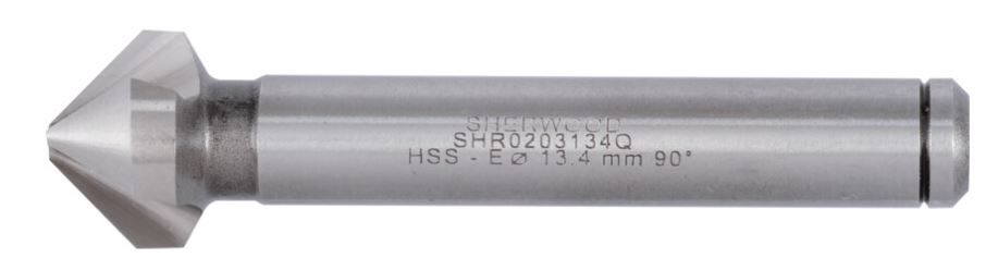 Sherwood 90掳, Countersink, 13.4mm, Straight Shank, 3 fl, Cobalt High Speed Steel SHR0203134Q