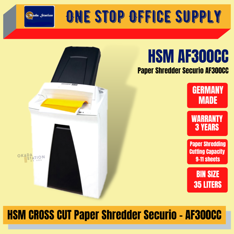 HSM Paper Shredder Securio AF300CC / Paper Shredder / Cross Cut