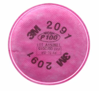 3M™ PARTICULATE FILTER 2091/07000(AAD), P100 100 EA/CASE