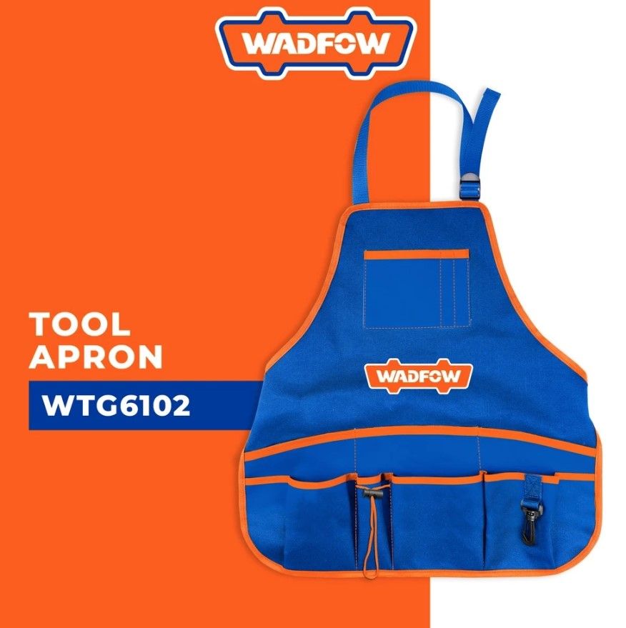 WADFOW TOOL APRON WITH MULTIPLE COMPARTMENTS FOR ALL STORAGE NEEDS (55MMX52MM/MAX LOAD 3KG) WTG6102