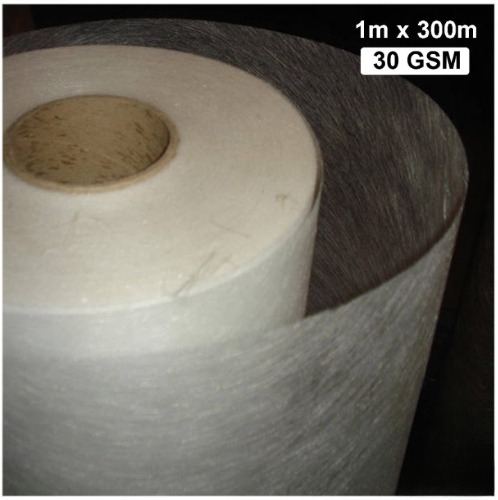 G30 FIBERGLASS TISSUE MAT (1M X 300M) 30GSM FIBER SURFACE TISSUE MAT WHITE 9KGS ROLL