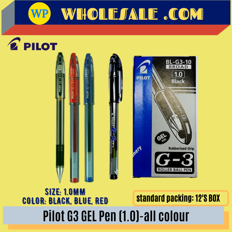 PILOT G3 1.0 MM GEL PEN - ALL COLOUR / Pilot / Gel Pen / Pen / Pilot Pen / Pilot G3 / 1.0mm / Pilot G3 Gel Pen 1.0mm #bLack