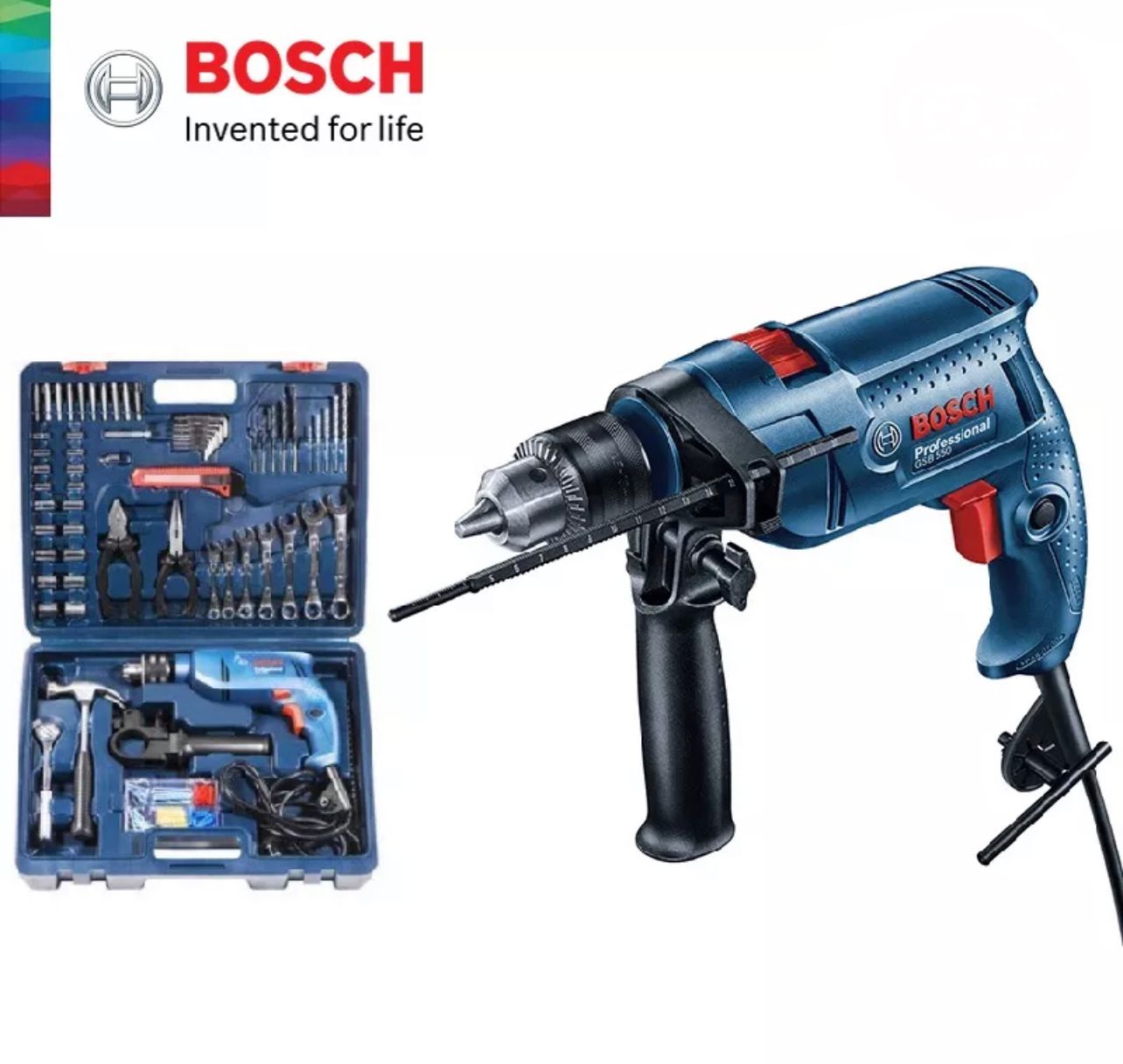 BOSCH PT Professional Impact Drill GSB 550 XL Kit