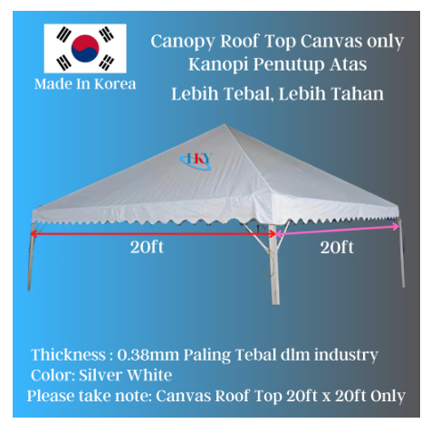 OEM Canvas Canopy 20'x20' & Sidewall 20' x 8'