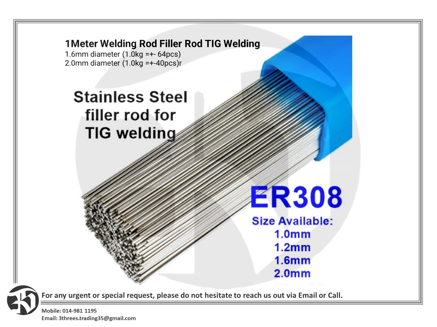 1Meter Welding Rod Filler Rod TIG Welding