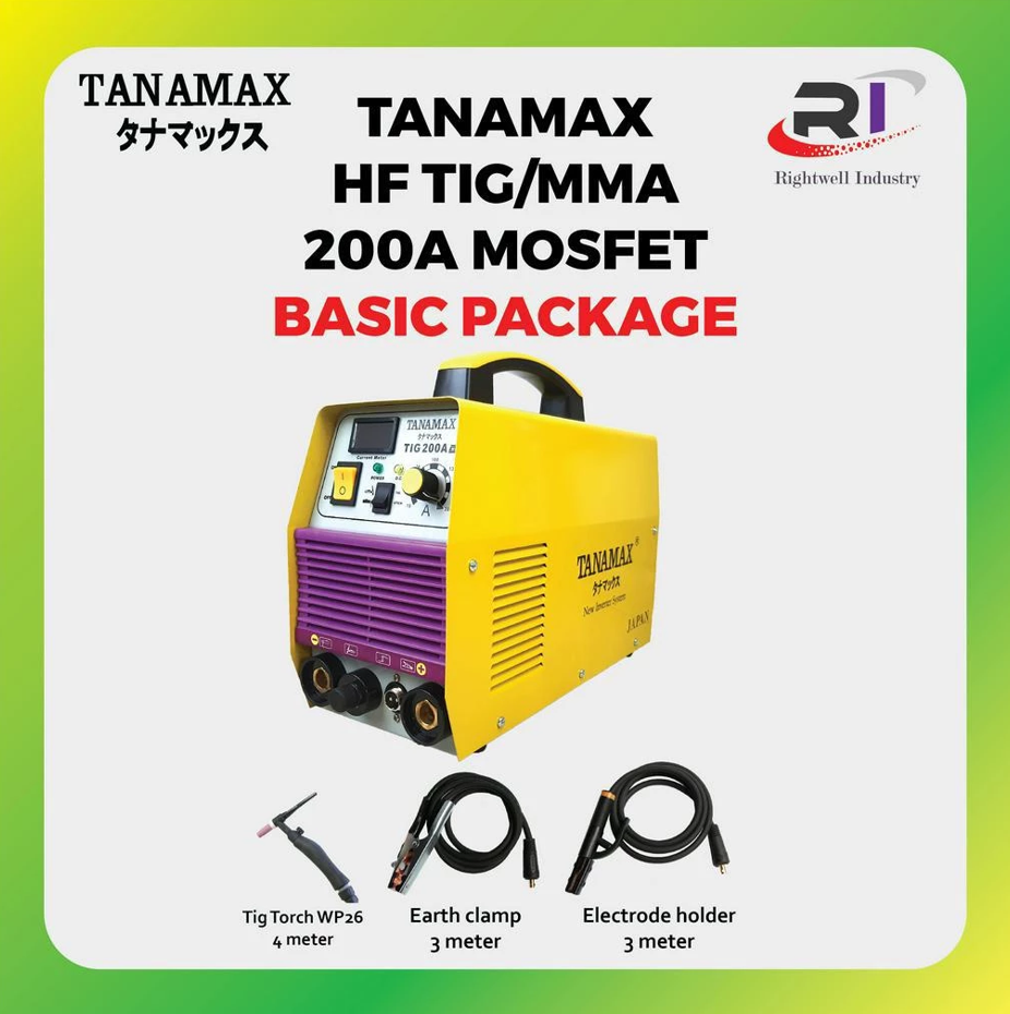 RIGHTWELL TANAMAX TIG/MMA 200A MOSFET INVERTER