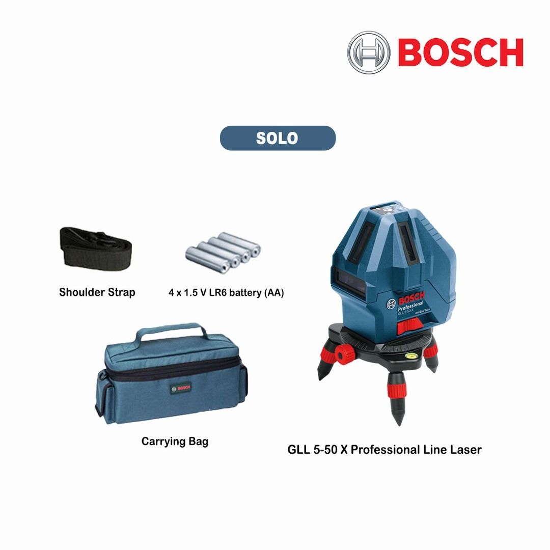 BOSCH GLL 5-50 X GLL5-50X GLL 50-15 XG GLL50-15XG 5-Line Laser Level Laser Measure With BT150 Tripod