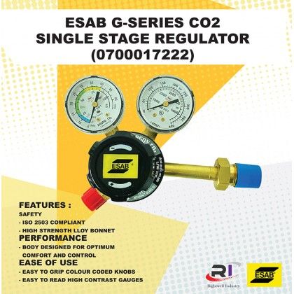 RIGHTWELL ESAB G SERIES CO2 SINGLE STAGE REGULATOR