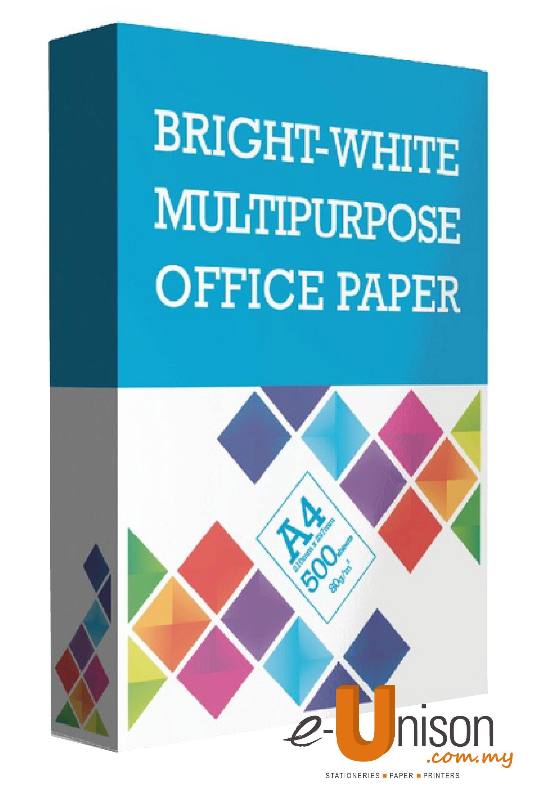 A4 80G BRIGHT WHITE PAPER - 500 SHEETS / BRIGHT WHITE / 80G / A4 PAPER / WHITE PAPER / PHOTOSTAT PAPER / PAPER ONE