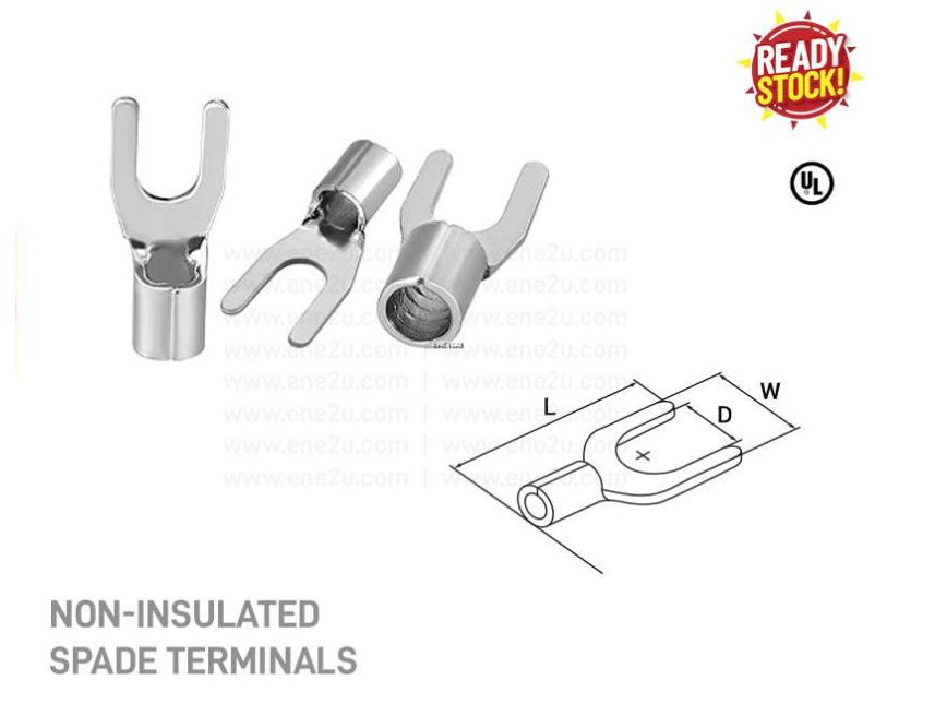 ATCA NON-INSULATED SPADE TERMINALS