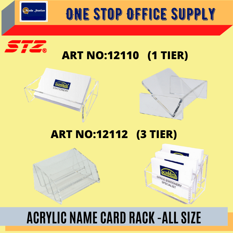 STZ ACRYLIC NAME CARD RACK -ALL SIZE /STZ /Acrylic /Acrylic Name Card Rack /Name Card Rack /1Tier /3 Tier /Name Card Holder