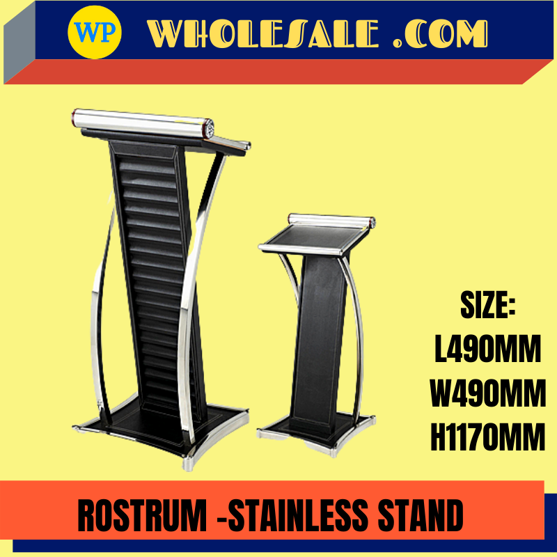 ROSTRUM WITH STAINLESS STEEL STAND / ROSTRUM / PODIUM / STAND