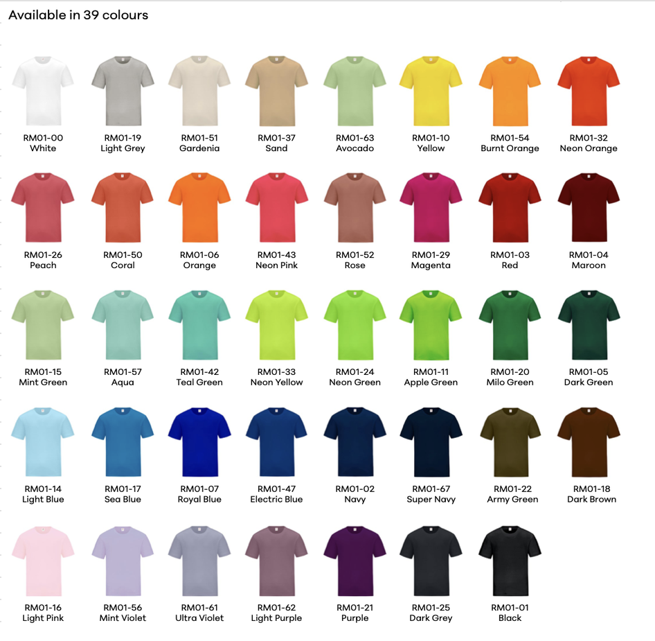 160 gsm Dry Fit Round Neck T-shirt (Unisex)