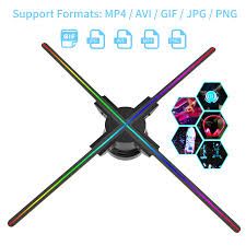 F60 3D Hologram Projector Advertising Display Fan Wall-mounted Player 3D Naked Eye 2K HD LED Photo Video Fan with 720pcs LED Light