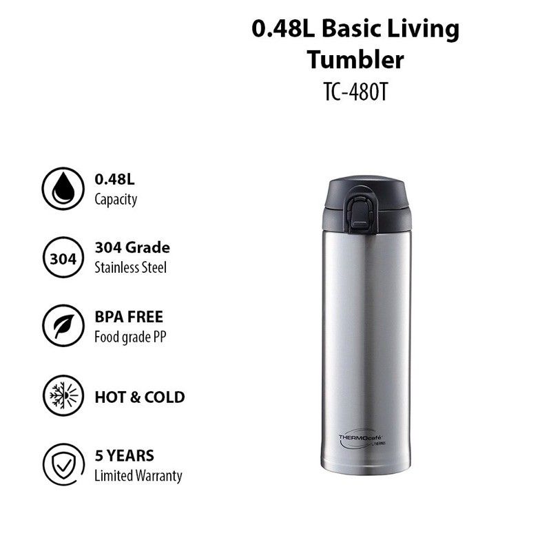 Thermocafe *Thermos Thermocafe 0.48L Basic Living Tumbler [TC-480T]