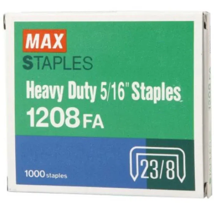 Max Staples No. 23/8 Model No. 1208 2000 pcs/box
