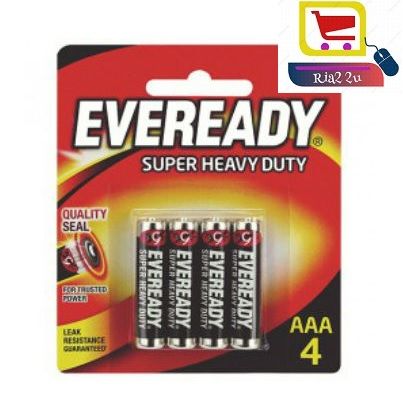 BATTERY HEAVY DUTY SIZE AAA (EVEREADY 4 Pcs/Pack) / EVEREADY BATTERY / BATTERY EVEREADY RTSB