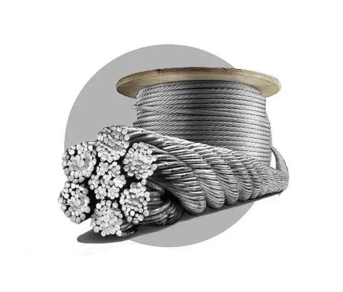 GALVANISED STEEL WIRE ROPE 16MM X 6XWS36 /+IWRC EIPS GRADE TS1960N/MM2 RHOL (100M PER ROLL)