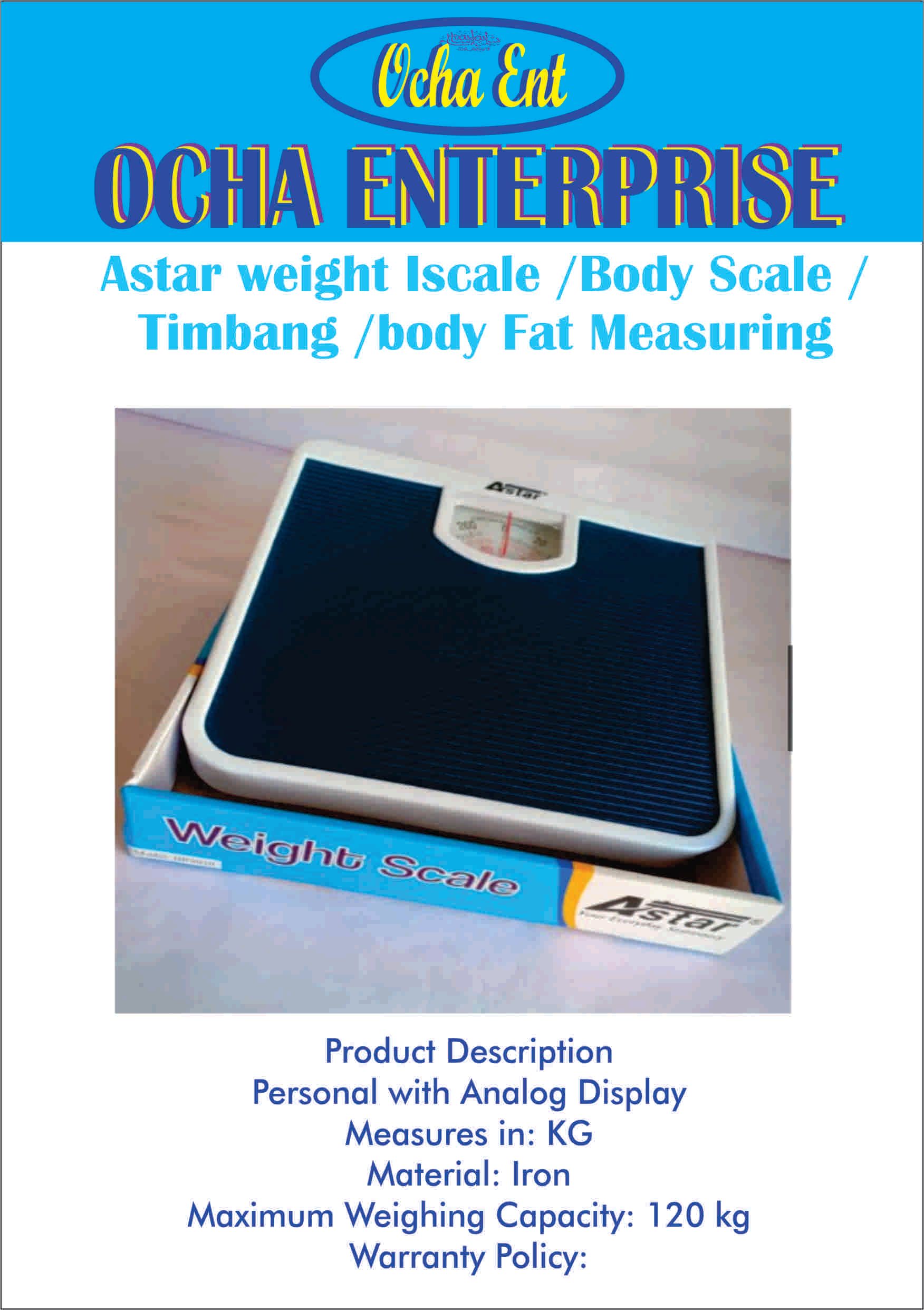 Camry/Astar & Constant Personal Analog Weighing Scale