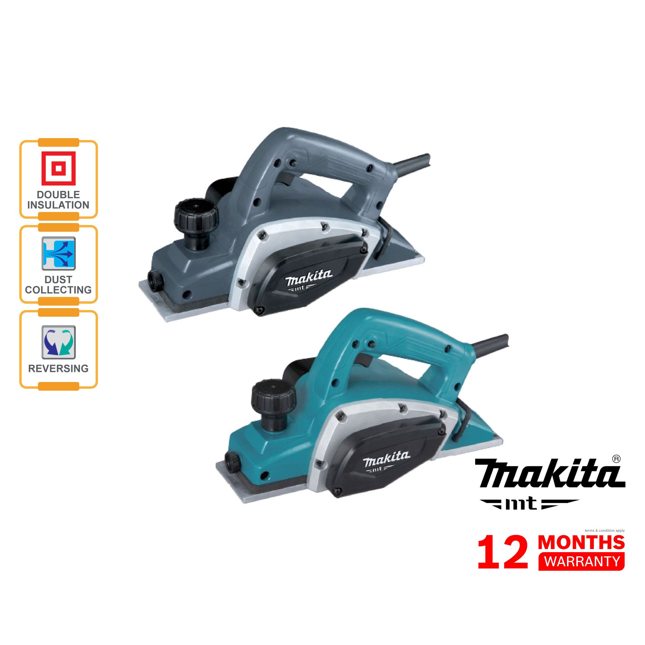 MAKITA M1902G / B (82mm) 3-1/4鈥�Planer