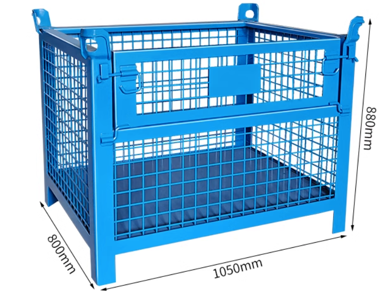 *Metal storage cage heavy-duty grid box iron frame phosphating treatment can be transported steel material box